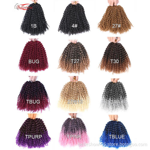 Hot sell  Synthetic Crochet Braids Curly Malibob Two Tone Braiding Hair Afro Kinky Braiding Hair wholesale